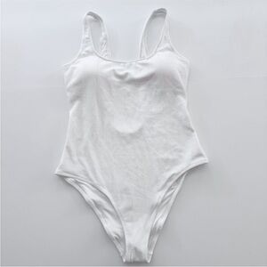 Aerie One Piece Cheeky Swimsuit in White NWT